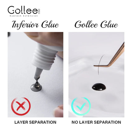 New Gollee 0.5s Quick-Dry Waterproof Eyelash Extension Glue – 6-8 Weeks Long-Lasting Adhesive