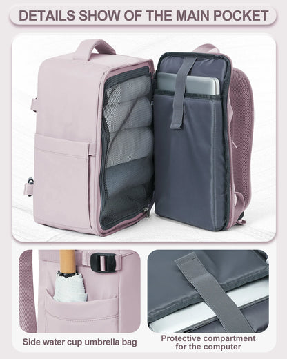 Women’s & Men’s Travel Backpack – Cabin Bag 40x20x25cm for Ryanair, Wizzair & Airplane Carry-On