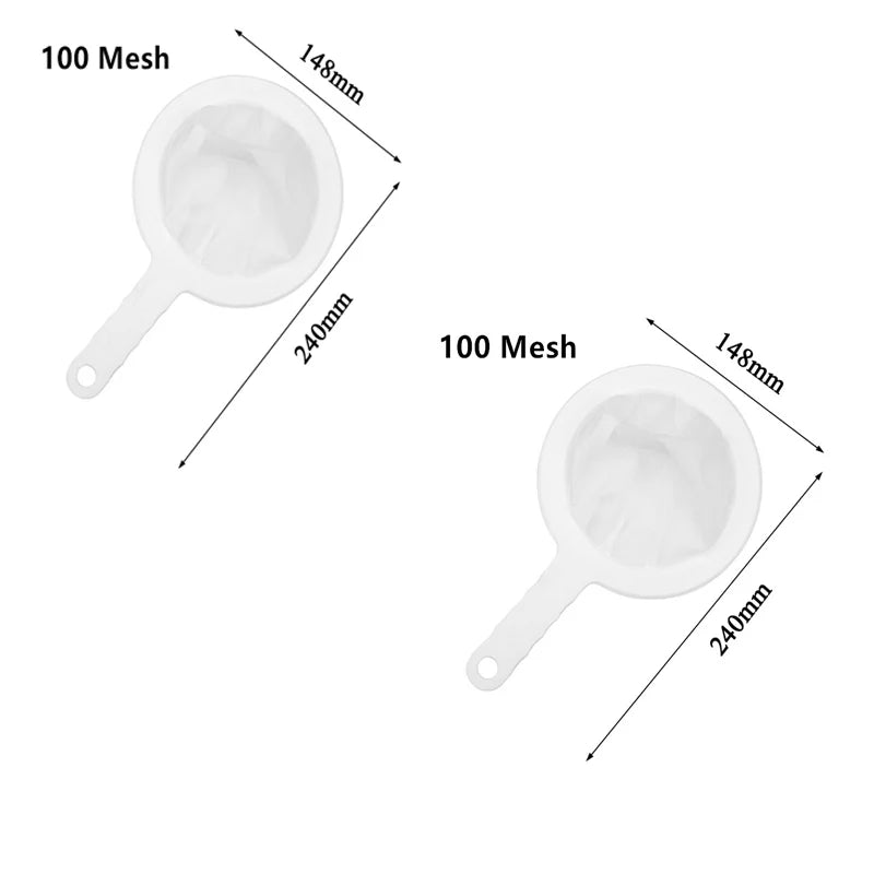 Fine Mesh Strainer Spoon – Nylon Coffee, Milk, Soy & Yogurt Filter, 100–400 Mesh Kitchen Sieve & Dining Gadget Tool