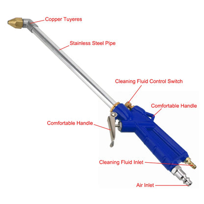 High-Pressure Car Engine Cleaning Gun: Pneumatic Water Tool for Efficient Car Repair - 40cm Length, Removes Engine Oil Deposits