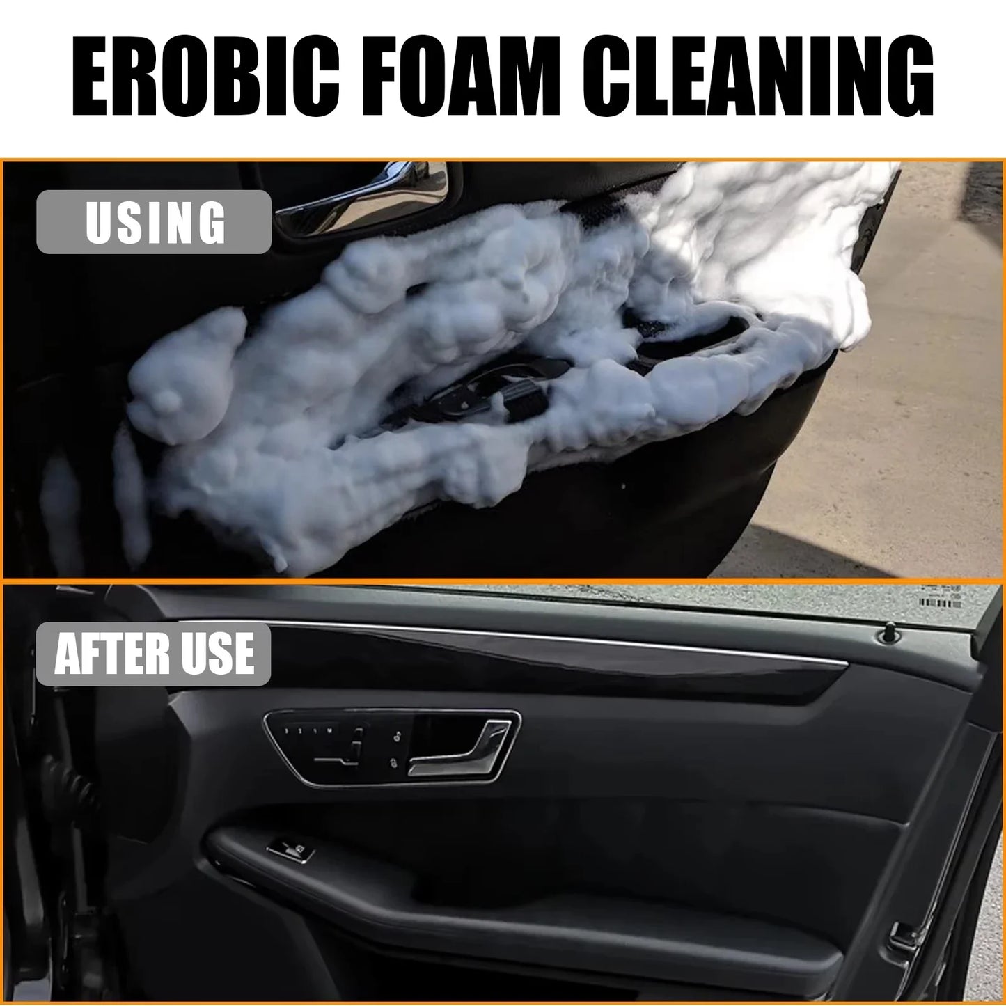 2-in-1 Foaming Car Seat Cleaner - Quick-Dry Fabric Stain Remover for Car Interior Seats