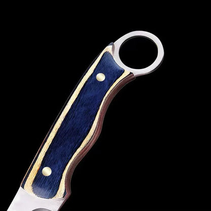 7.6 Inch Stainless Steel Fruit Knife: Sharp Blade with Wood Handle - Multipurpose Knife for Family and BBQ