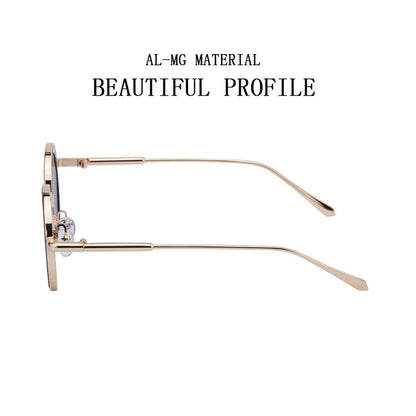 Round Steampunk Sunglasses — Vintage Punk Retro Fashion Glasses for Men & Women