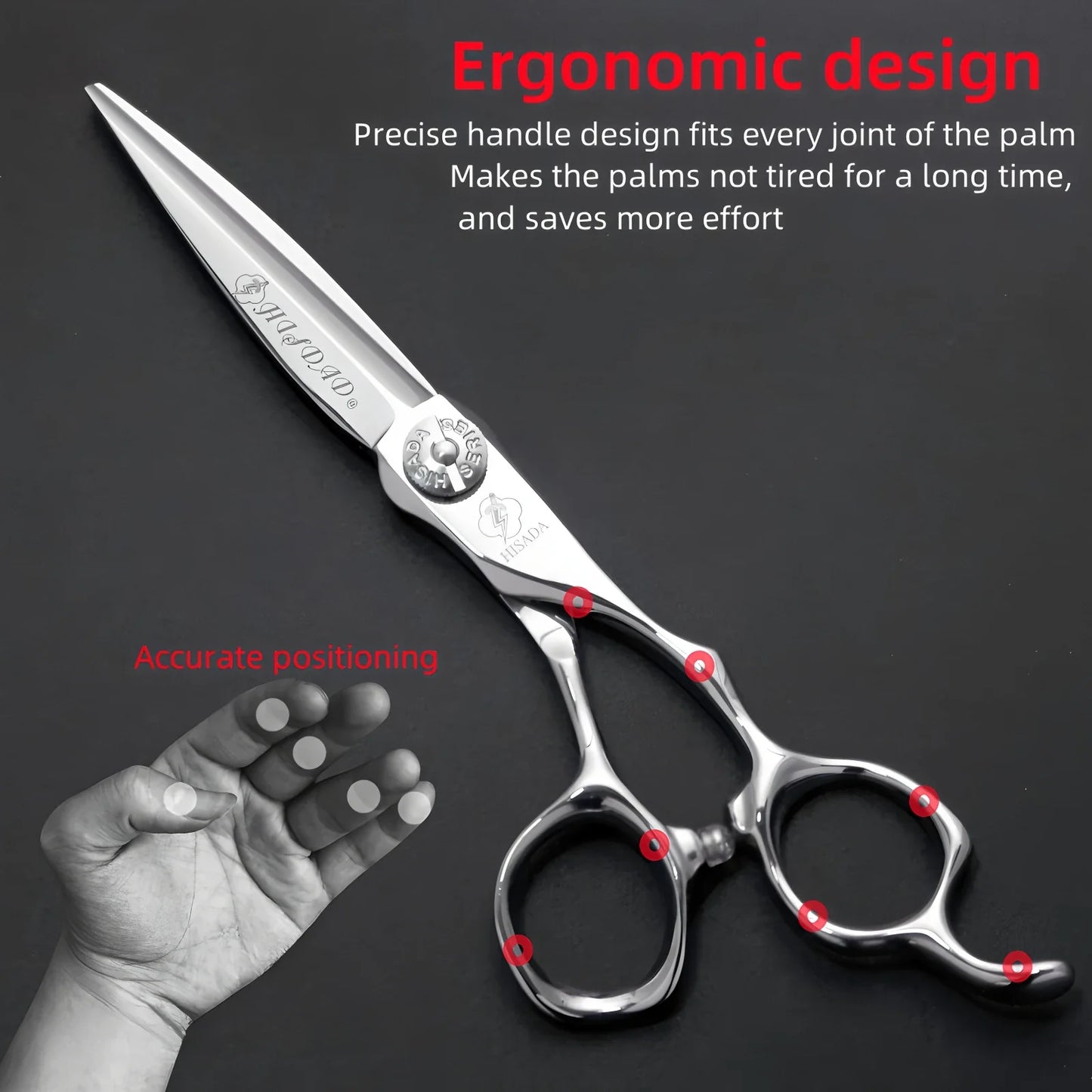 HISADA Professional Hairdressing Scissors – 6.0 Inch VG10 Barber Scissors for Salon Hair Cutting