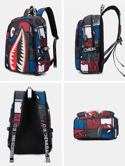 Anti-Theft Waterproof Backpack — Unisex Fabric Rucksack Travel Bag for School & Students