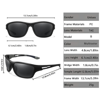 Men’s Polarized Sunglasses – TAC Lens UV400 Anti-Glare Eyewear for Fishing, Cycling & Driving