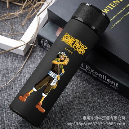 One Piece Anime Thermos Cup – 304 Stainless Steel Luffy & Zoro Action Figure Water Bottle