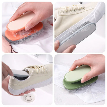 Long Handle Laundry Cleaning Brush - Soft Bristle Multifunctional Clothes Scrubbing Tool for Household Use