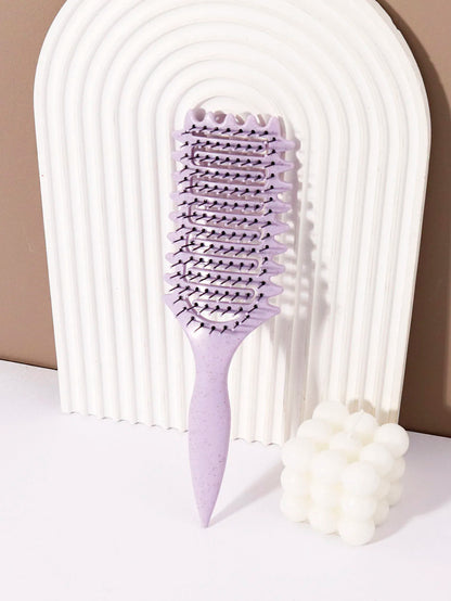 Curling Styling Brush - Hollow Massage Comb with Nylon Bristles for Hair Wigs & Styling