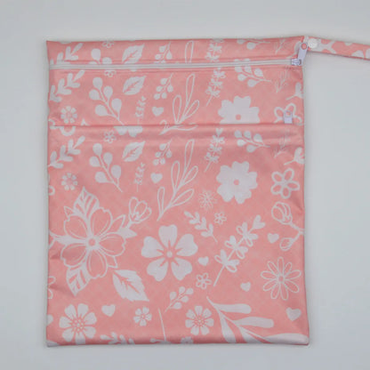 Sigzagor Wet & Dry Baby Diaper Bag – Waterproof Reusable Washable Nappy Bag with Double Zippers