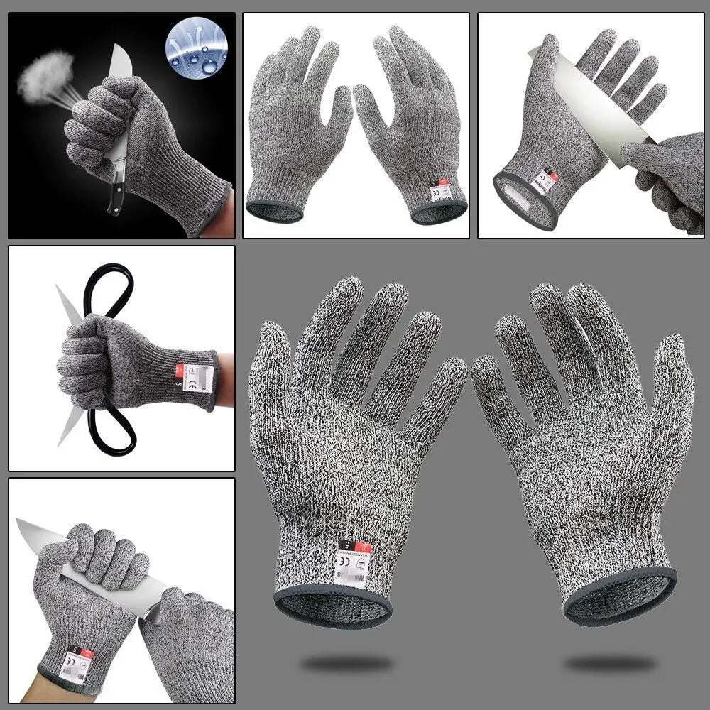 HPPE Level 5 Safety Gloves – High-Strength Anti-Cut and Anti-Scratch for Industry, Kitchen, and Gardening – Multi-Purpose Glass Cutting Protection