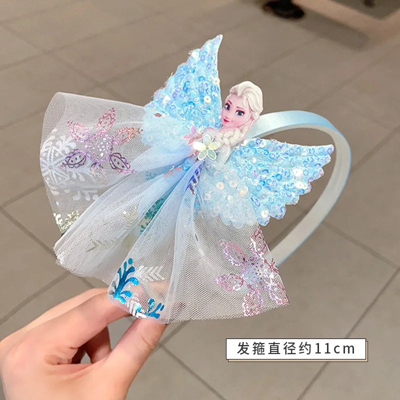 Disney Frozen Elsa Princess Wig & Braid Hairpin - Kawaii Hair Clip Accessories for Girls, Anime Cartoon Toy Gifts