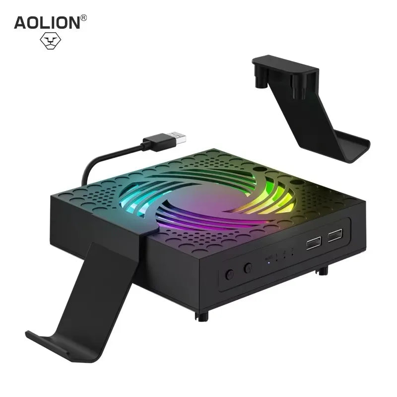 Cooling Fan for Xbox Series X/S – RGB Low-Noise Top Fan with Adjustable Speed System