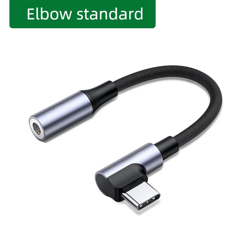 USB-C to 3.5mm Audio Adapter – Type-C to Headphone Jack with 24bit/96kHz HiFi DAC for Galaxy S23, S22, S21, S20