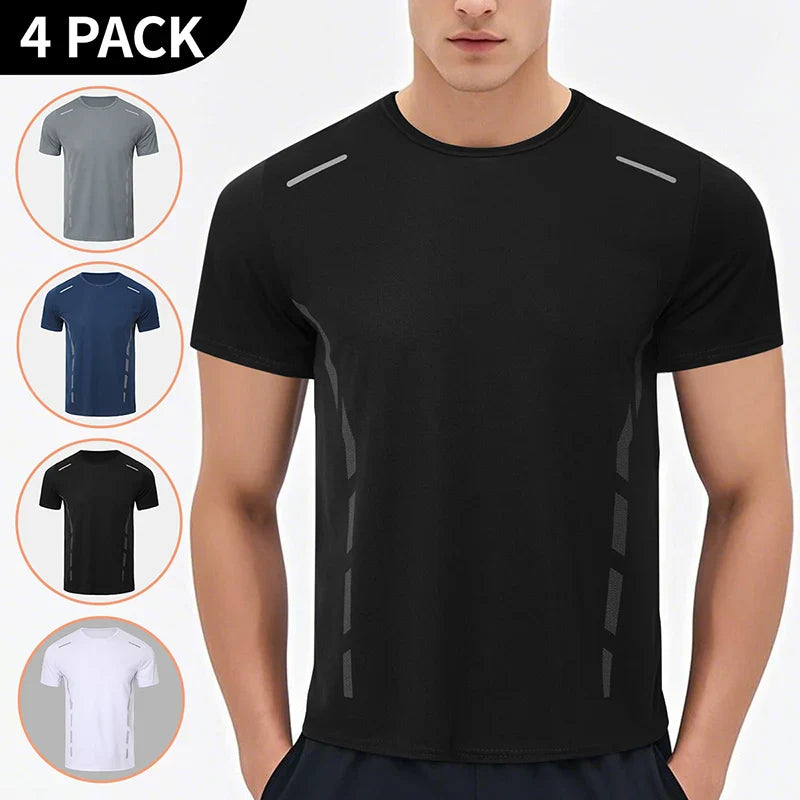 Men’s Summer Quick-Dry Sports T-Shirt – Printed Short Sleeve Loose Fit Athletic Running & Fitness Top for Teens and Adults