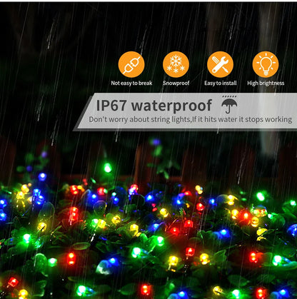 Outdoor LED String Lights — Waterproof Christmas & Fairy Garland for Garden, Home, and Holiday Party Decor