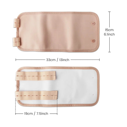 Reusable Castor Oil Pack Wrap - Organic Cotton with Adjustable Elastic Strap, Castor Oil Compress for Body Care