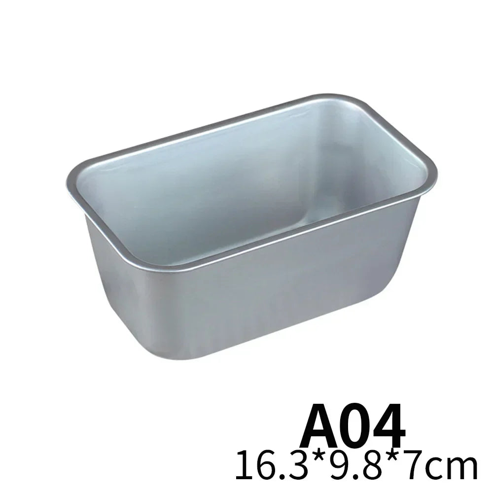 5-Size Aluminum Loaf Pan Set – Non-Stick Rectangle Baking Molds for Bread, Cake, Brownie, Cheese & Pastry