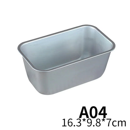 5-Size Aluminum Loaf Pan Set – Non-Stick Rectangle Baking Molds for Bread, Cake, Brownie, Cheese & Pastry