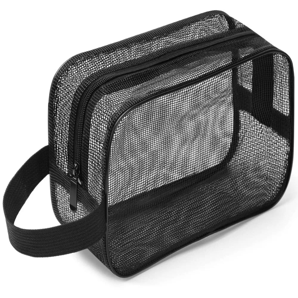 New Mesh Bathing Bag – Portable Shower Toiletry Pouch for Travel Makeup Storage & Bath Essentials