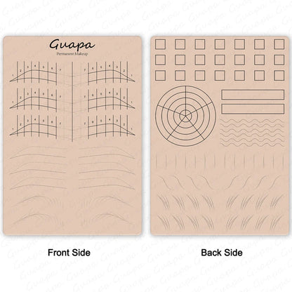 Silicone Practice Skin for Permanent Makeup — Double-Sided Latex Sheet with Brows Design for Hair Stroke Training