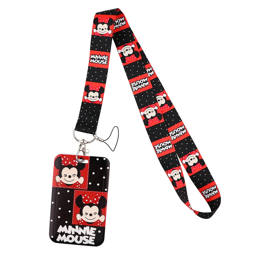 Cartoon Stitch Credential Holder Lanyard – Cute Neck Strap for Keychain, Pass & Credit Card Holder Accessories