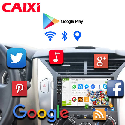 CAIXI 2Din Android 14 Car Radio — Universal CarPlay GPS Multimedia Autoradio for Toyota, Nissan, Jeep, Hyundai, Kia, Chevrolet, VW & Fiat