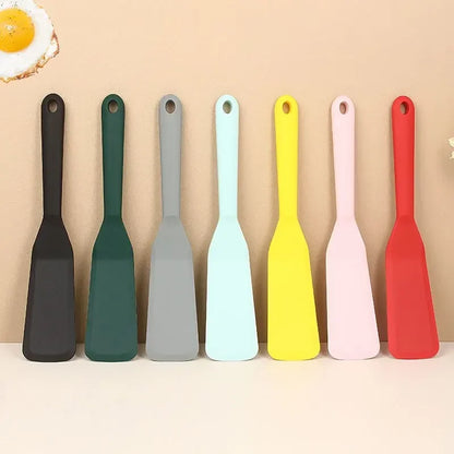 7-Color Silicone Non-Stick Frying Spatula – Heat Resistant Kitchen Turner for Pancakes, Eggs & Steak, Baking & Cooking Tool Set