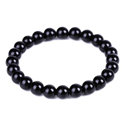 Black Obsidian Natural Stone Bracelet | Fat Relief, Blood Circulation & Anti-Anxiety Jewelry for Men & Women