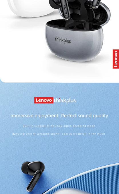Lenovo Thinkplus XT88 In-Ear Bluetooth Earphones — Dual Mic, Stereo Noise Reduction, Bass HiFi Touch Earbuds