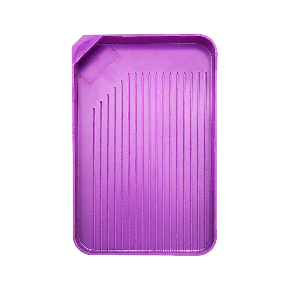 Large Capacity Diamond Painting Tray — Purple DIY Mosaic Art Craft Funnel Tool Accessory