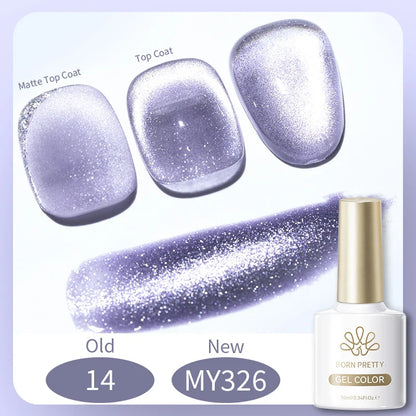 BORN PRETTY Cat Magnetic Gel Nail Polish 117 Colors 10ml Full Coverage Semi-Permanent Soak-Off Nail Varnish for Salon Manicure Glitter Cat Eye Nails