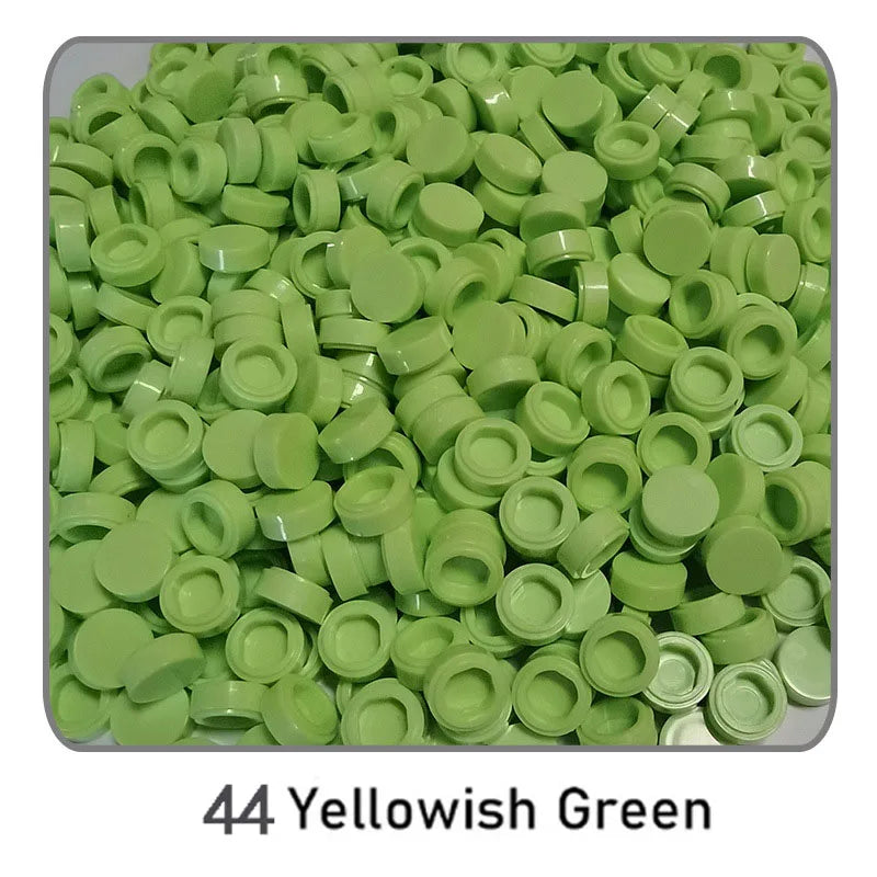 1000Pcs 1x1 Round Building Blocks Set - 52 Color DIY Creative Educational Bricks Compatible with 98138 Toy Kits for Kids