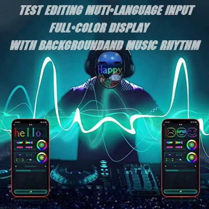 Smart Bluetooth-Controlled LED Face Mask - Programmable Carnival Display, Customizable Photos, Light-Up Design for Halloween