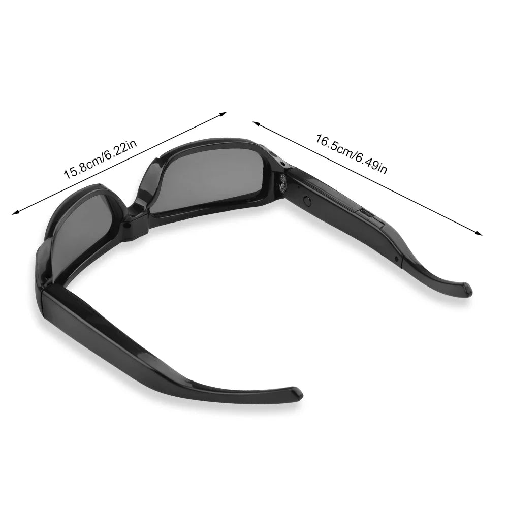 Wearable HD 1080P Mini Glasses Camera – Portable Outdoor Security Sports DV DVR Video Recorder, Surveillance Camcorder for Driving