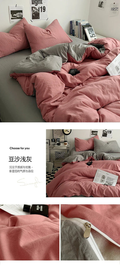 Bedding Comforter Set – Duvet Cover & Bed Sheets with Pillowcases for Queen/King Bed, Edredones de Cama