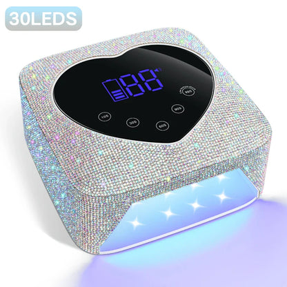 Rechargeable UV LED Nail Lamp – 30 LEDs Cordless Professional Gel Curing Light with Touch Screen, Salon Tools