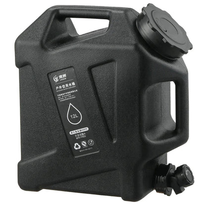 12L Portable Camping Water Container – Large Capacity Outdoor Water Bucket with Detachable Faucet for Picnic & Travel