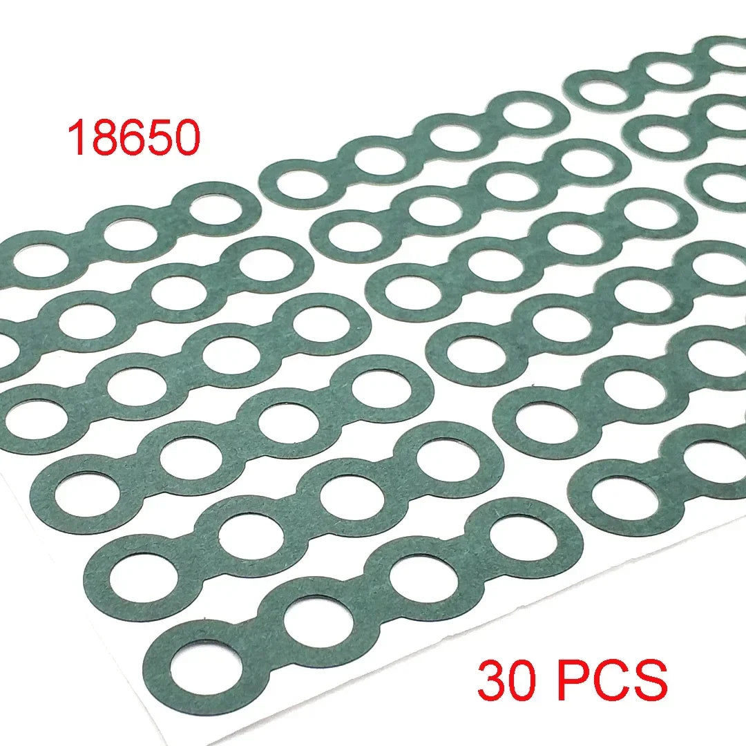 18650/21700/32650 Li-ion Battery Insulation Gasket – Barley Paper Insulating Glue Patch & Electrode Pads for Battery Pack