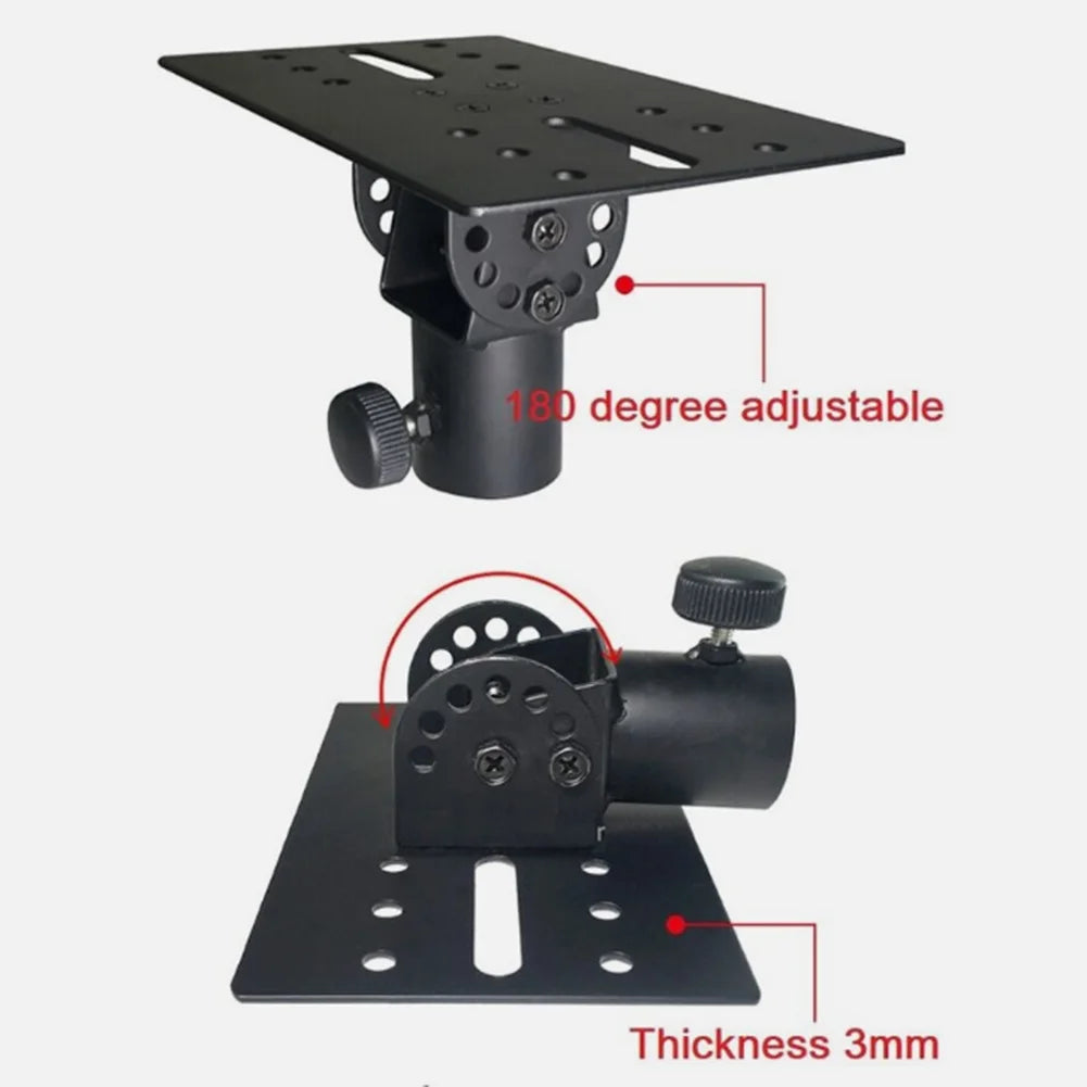 Metal Mount Tripod Pole DJ Speaker Stand Adapter – Rotatable 35mm Top Cap, Sturdy Construction for Music Instruments