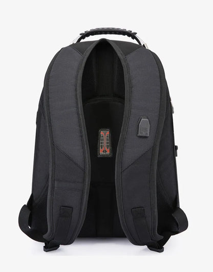 Swiss Multifunctional 17 Inch Laptop Backpack – Durable Travel Bag with USB Charging Port, Water-Resistant College Bookbag
