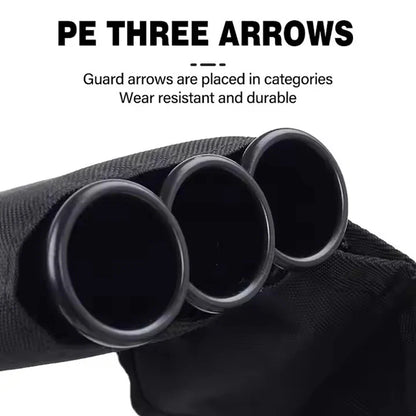 Archery 3-Tube Hip Quiver with Adjustable Belt – Arrow Carry Bag for Hunting & Target Shooting