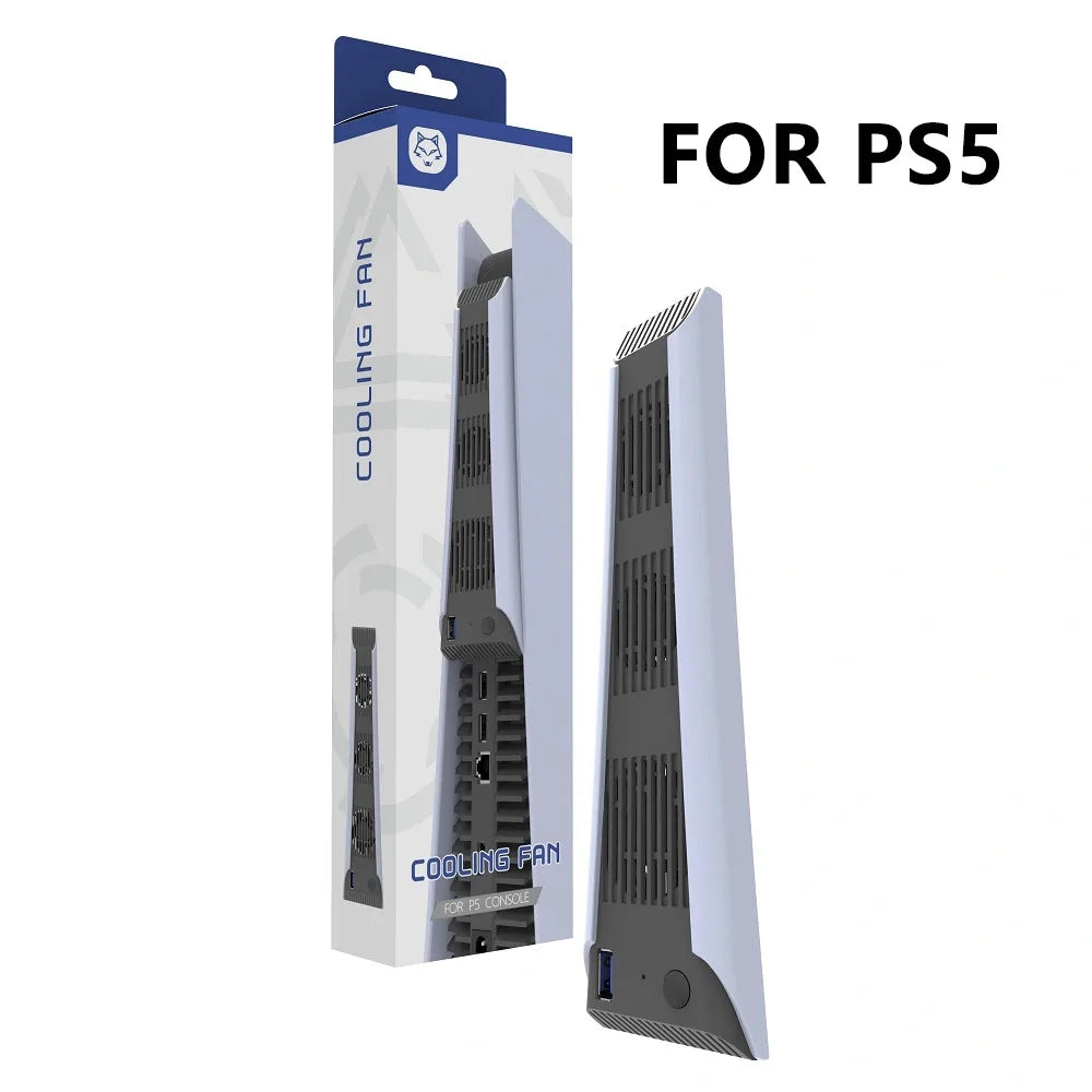 REMANK PS5/PS5 Slim Cooling Fan System – LED Light Cooling for Disc & Digital Console