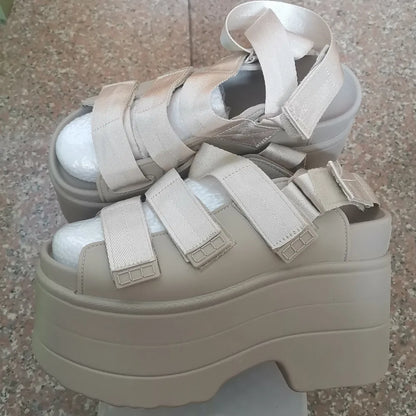 Women’s 11CM High Platform Sandals – Summer Hidden Heel Casual Mules & Beach Slippers