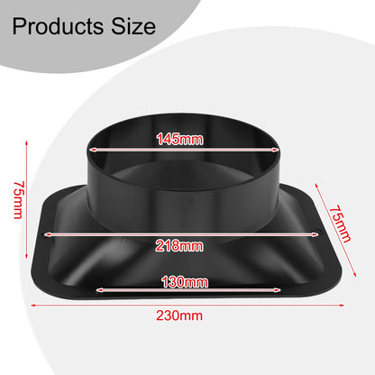 Long Duct Fan Hose Adapter – Wall Flange Vent Connector for Kitchen Hood & Exhaust Air Ventilation Pipe