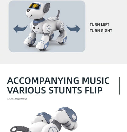 Intelligent Robot Dog Toy - Remote Control, Sing & Dance, Smart Interactive Programmable Puppy for Kids