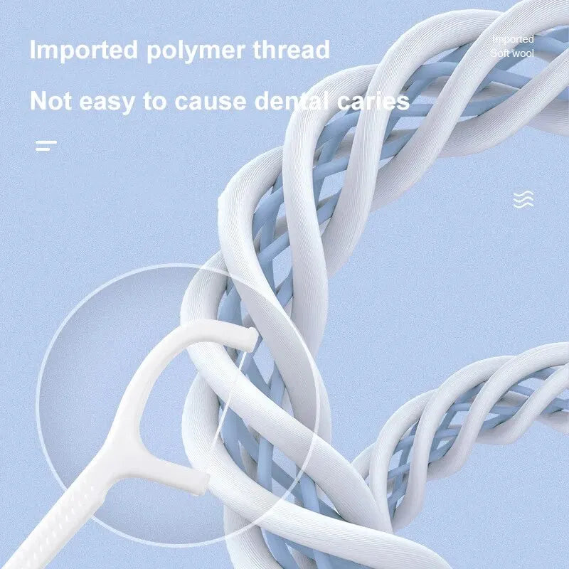 100/300/500PCS Disposable Dental Floss Sticks - Interdental Cleaning for Daily Oral Care, Portable Flosser