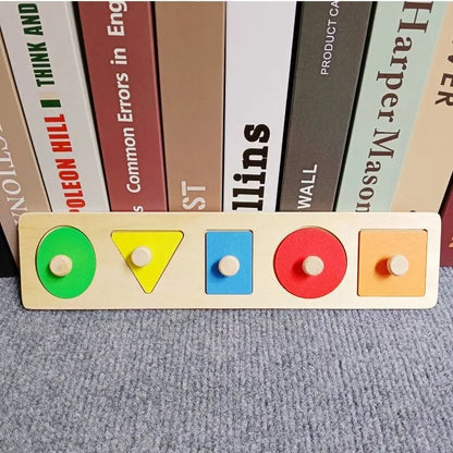 Montessori Wooden Building Blocks – Early Learning Educational Color & Shape Puzzle Toys for Kids