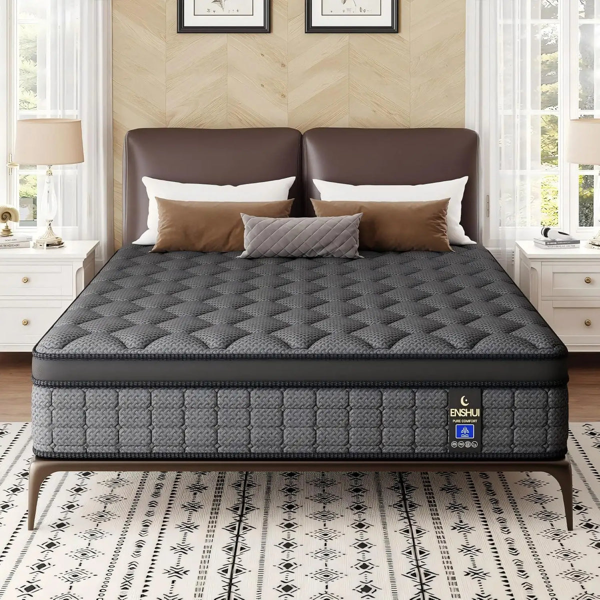12-14 Inch Memory Foam Hybrid Mattress - Medium Firm Pocket Spring Bed Mattress with Pressure Relief & Cool Sleep for Twin, Full, Queen & King Beds