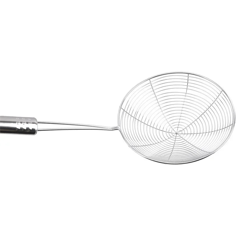 3-Size Stainless Steel Colander Set – Household Noodle, Dumpling, Hot Pot Strainers with Pearl Line Drain